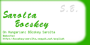 sarolta bocskey business card